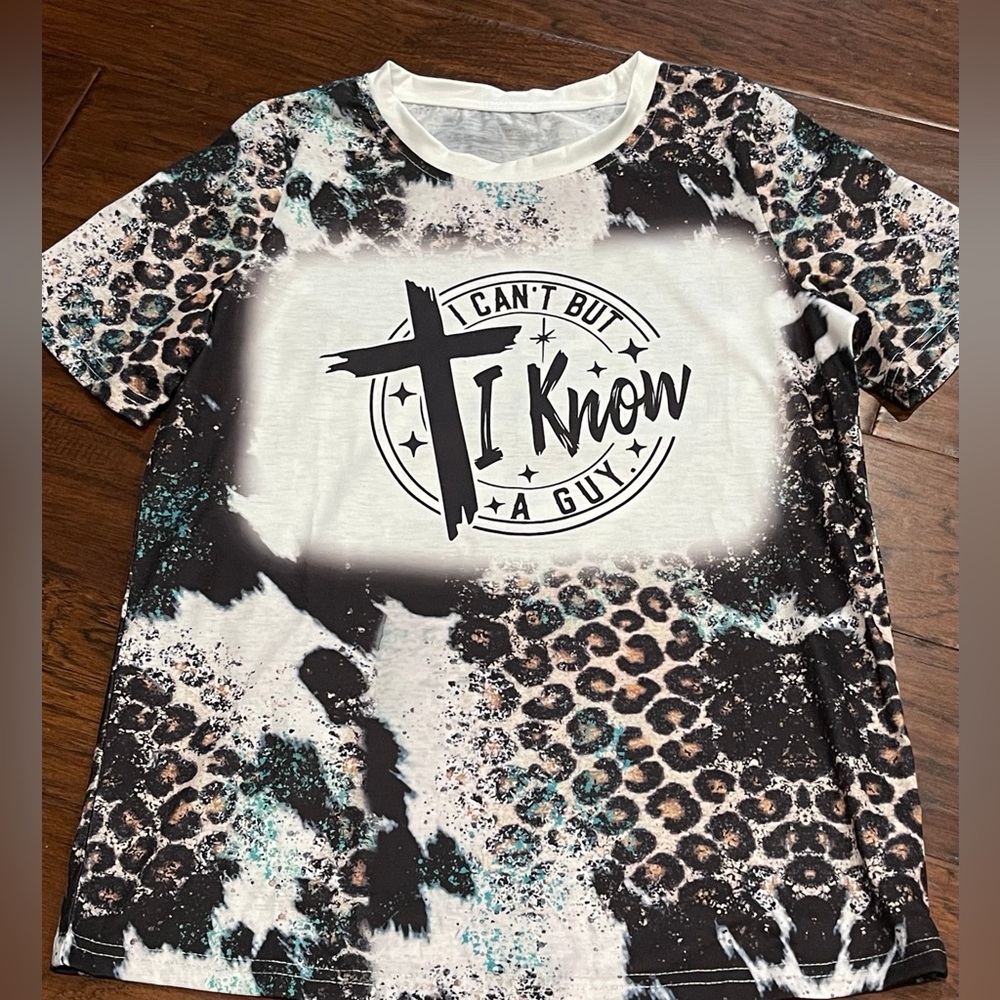 Faux Bleached Tee NWOT